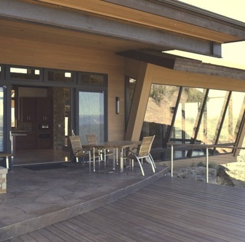 Traditional Deck - DeckMid-sized Elegant Backyard Outdoor Kitchen Deck Photo With A Roof Extension