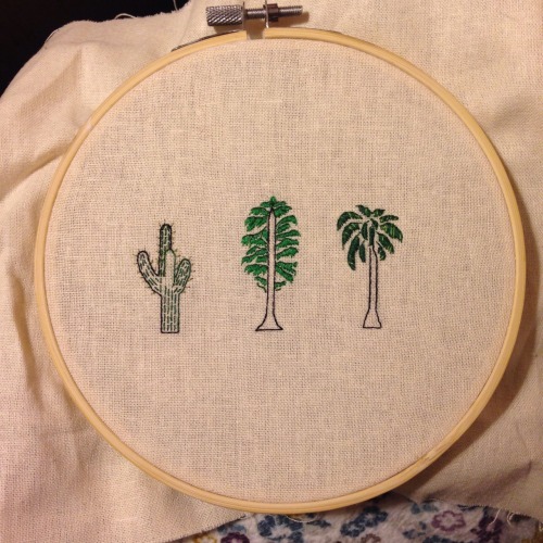 California flora embroidery