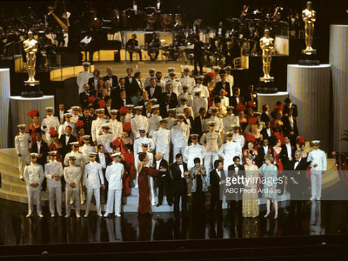 Jessica Lange at the 55th Academy Awards Ceremony (1983)&hellip; with Meryl and John and Dudley 