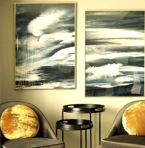 Contemporary Bedroom - Wallpaper Inspiration For A Large Contemporary Master Medium Tone Wood Floor,