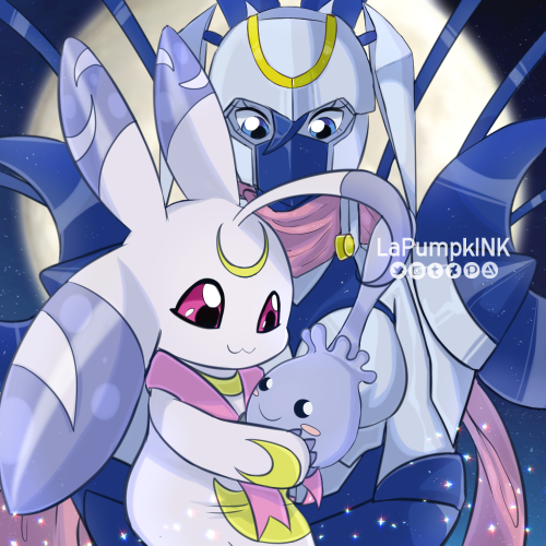 Dianamon Lunamon and Moonmon 