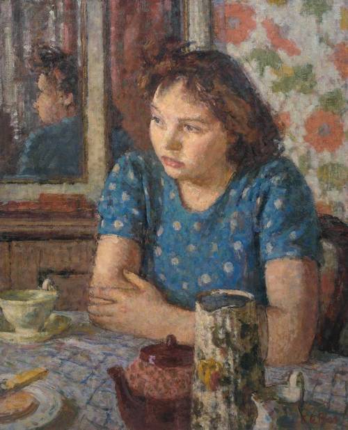 The Tea Table -  Edward Le Bas  1947-48British, 1904-1966Oil on board, 66.7 x 55.9 cm