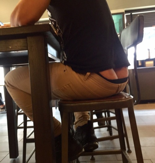 Good Lord! This boy put it all out on display in Starbucks. I was very tempted to follow him out. He