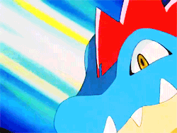 ap-pokemon:  #160 Feraligatr - Intimidates its foes by opening its huge mouth.