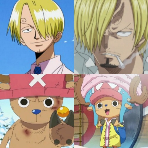 noitammina: straw hats then/now, plus vivi!