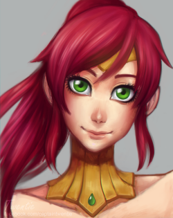 corgi-kid:  christinium:  My newest fanart of precious Pyrrha Nikos from RWBY. I love her strong personality and optimism. &lt;3I played with some effects quite a lot in this one, but I feel like something is missing… Commisions are open, if anyone