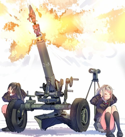 girlsgottaguns: Incoming Valentines Day fire support! All artworks by Daito (Source 1, Source 2). 