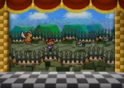 If the player does not press any buttons on the title screen of Paper Mario, demo footage will play 