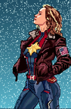 it8bit:  Capitã Marvel (Captain Marvel)Pixel