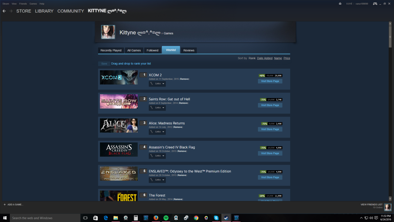 Meow! I have a Steam Wish list and since the Summer Sale is on i thought i share