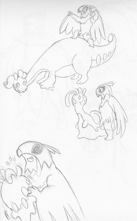 nohaijiachi:A couple of times I stopped playing pokémon… To draw pokémonHawlucha and Goodra are my f