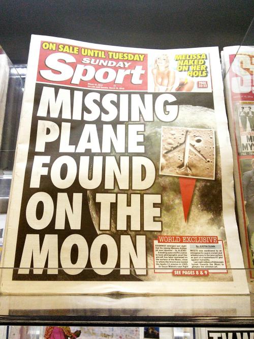 That would be more likely than some of the theories I’ve seen about that plane.