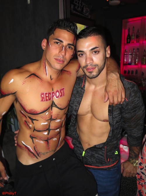 wehonights:  RedPostApp Night at Mickys in West Hollywood with the Andrew Christian models