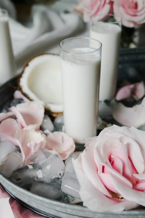 sweetoothgirl:Coconut Rosewater Lassi