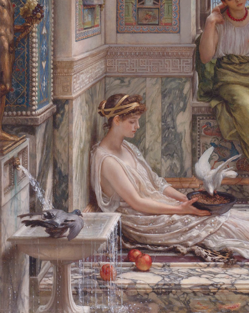 hepburnincouture: The Corner of the Villa (1889)Edward Poynter