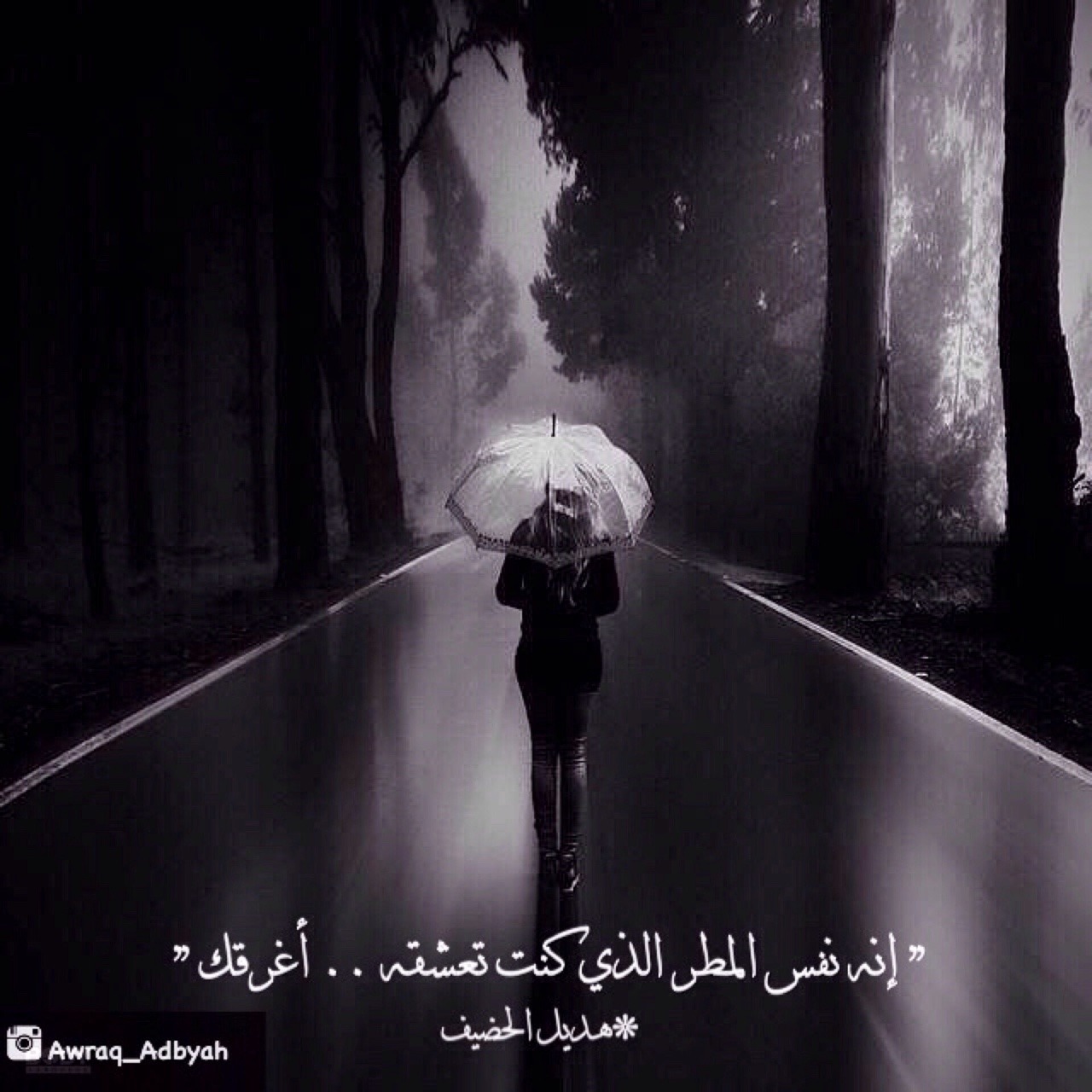 أوراق أدبية شعر أدب إقتباسات إنه نفس المطر الذي كنت تعشقه أغرقك هديل
