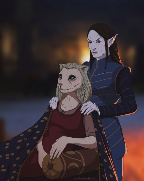 enolezdrata:Velsa and Narahni, eso:thieves guild took my heart. I try to draw more elder scrolls cou