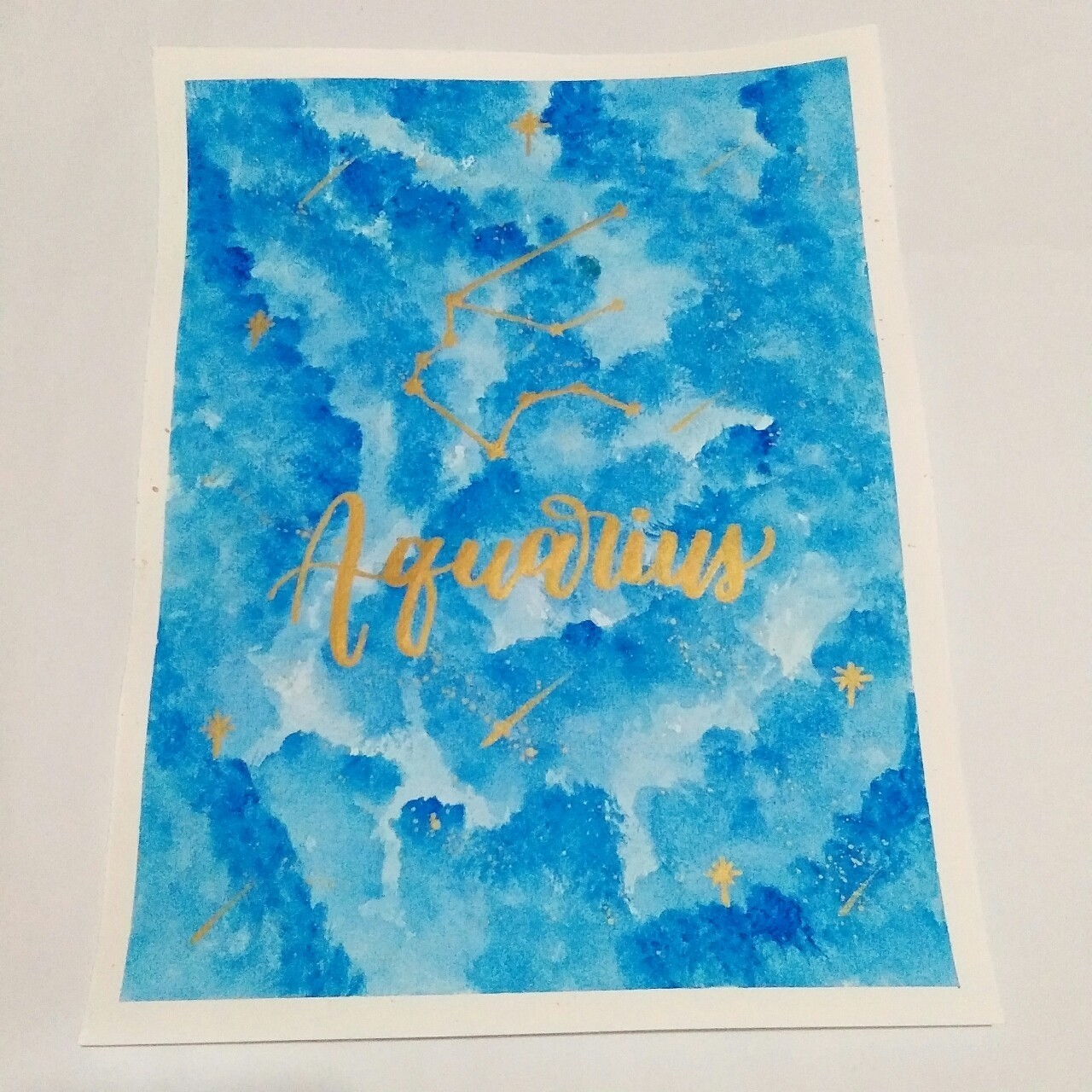 “Aquarius” Media used: Sakura Koi Watercolor and Dong-A Poster Color.
Calligraphy by @janedoeph​, on Instagram
Supported by CalligraphyLife.org