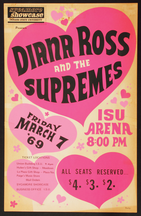 the60sbazaar: The Supremes concert poster