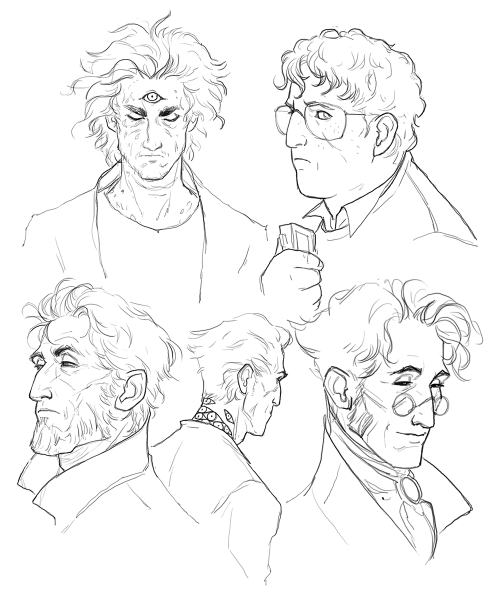 Random Magnus Archives doodles (i’m relisting entire podcast now and wow, it’s even bett