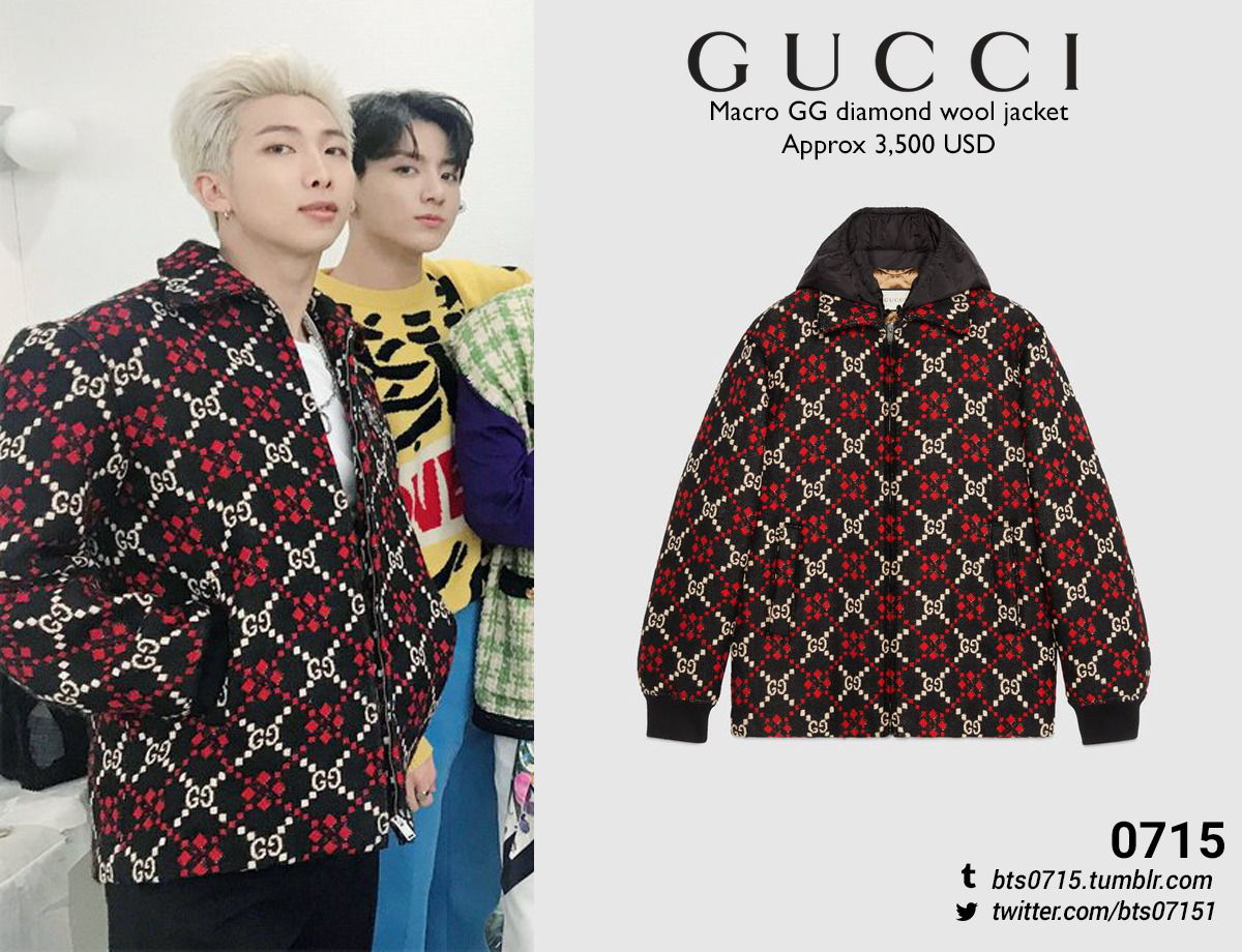 FASHION/STYLE FINDER — 190421 | RM Inkigayo GUCCI GG diamond...