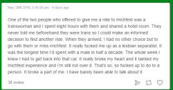 Trans-Mom:  Featherdusters:  Deadjosey:  God Forbid U Had To Touch A Transwoman You