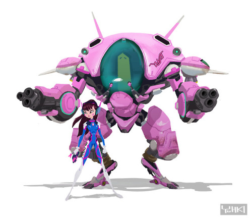 A Hana for my Hana. A print for my daughter, who loves d.va, and loves that they share a name. .
