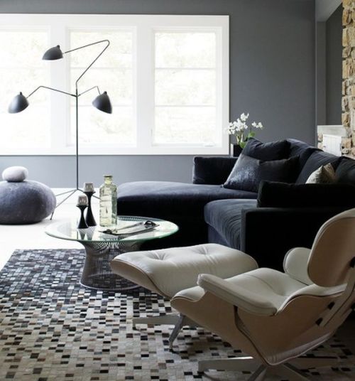 Serge Mouille Floor Lamp & Eames Lounge Chair