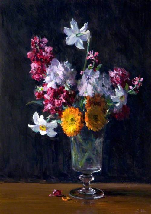 Spring Flowers  -  Hans ItenIrish  1874-1930Oil on canvas, 45.7 x 35.5 cm