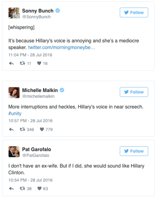 Here Are Just Some Of The Sexist Things People Said About Hillary Clinton Last Night