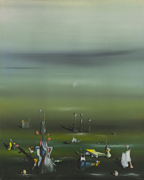 Time and Again, Yves Tanguy, 1942Oil on canvas100 x 81 cm (39.37 x 31.89 in.)Museo Nacional Thyssen-