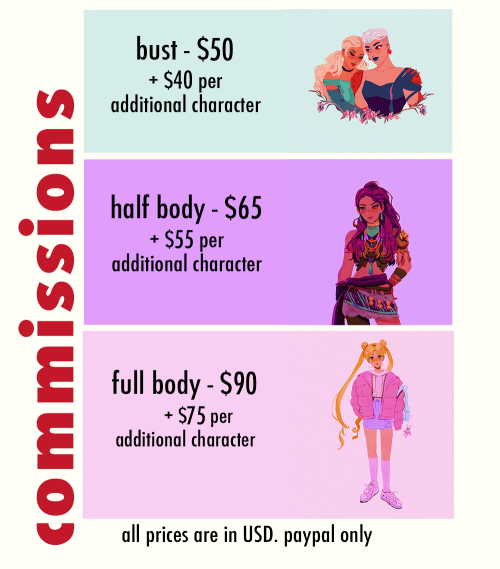 babypears:i have a few commission slots open now. if you’d like to grab one, please email me @ optio
