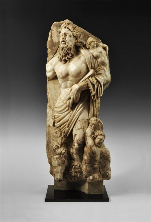 waswseffortblog: Roman Marble River God, 1st-3rd Century AD.