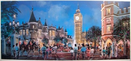 Concept designs for Michael Jackson’s planned theme park, Neverland.Plans went as far as an elaborat