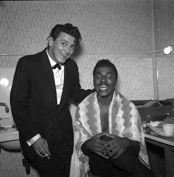 theniftyfifties:  Gene Vincent and Little Richard 