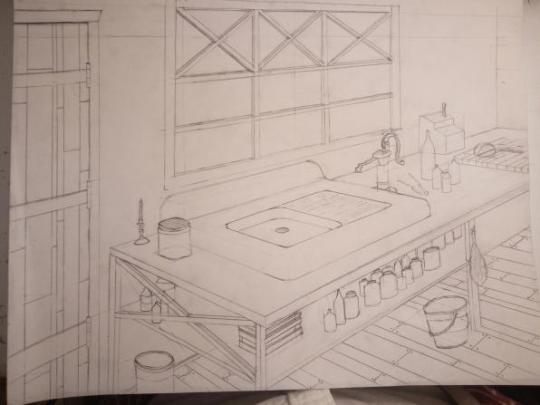 just a wip of Nora’s kitchenreblogging is alright!! #the good neighbors #The Folk #the faerie folk  #The moor child #Hugo#Hugo Crawford#Nora#kitchen#aesthetic#cottagecore#perspective #2 point perspective  #two point perspective  #ugh why did I spend so much time on this #please reblog#Lavie L#Lav L#Lavender L