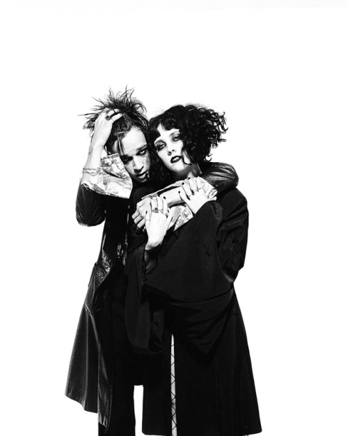 the1975hqs: Matty Healy and Heather Baron Gracie photographed by Danny North for NME