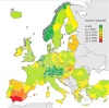 Unemployment rate in Europe by region, 2010