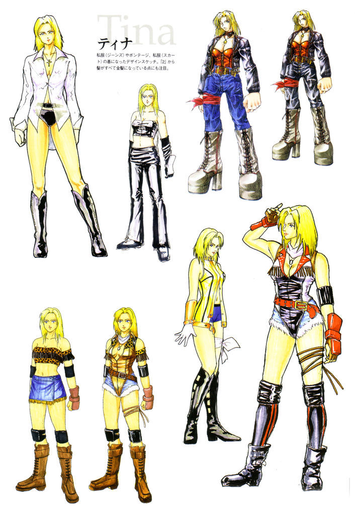 segagenesisevangelion:  Tina Armstrong Costume Concept Art, Dead or Alive 2