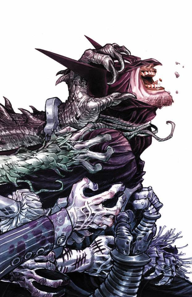bear1na:  Batman: Arkham Manor #1 variant cover process by Eric Canete *
