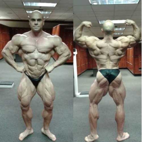 Lukáš Osladil - 12 days prior to Olympia 2017. I can’t tell if he is pushing his ass back or if it is just that thick, maybe both?