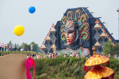 q-dance:  The Q-dance stage at Mysteryland 2013 - Amsterdam Netherlands. 