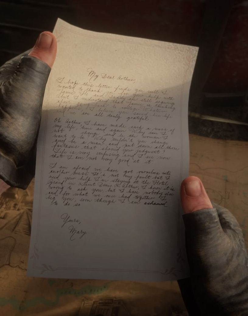 Red Dead Paper Nods to Arthur Morgan