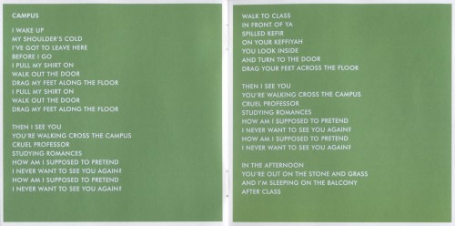 thedianeyoung:Vampire Weekend’s Vampire Weekend Lyrics Booklet