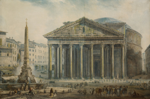 illuminate-eliminate:Vue du Panthéon, Rome by Abraham-Louis-Rodolphe Ducros