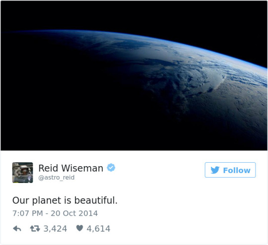 Astronaut tweets