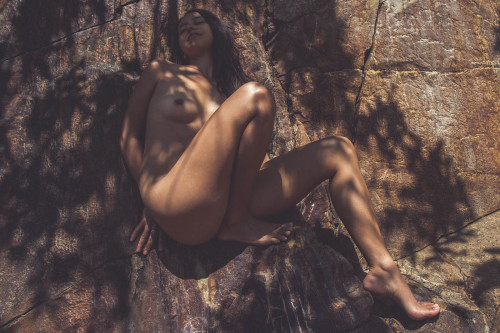 openbooks:  “Kern River Naiad”I remembering thinking how perfectly the rock along the Kern River matched the luminous bronze of Amanda’s skin.  I was so grateful to her for letting me snap a few pics of her up against them after she got out from