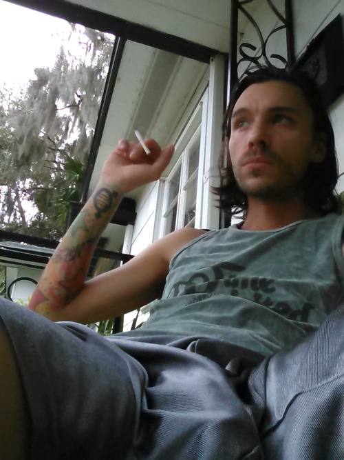 tattootodd80:  Having a smoke!  I love my cigs :-/