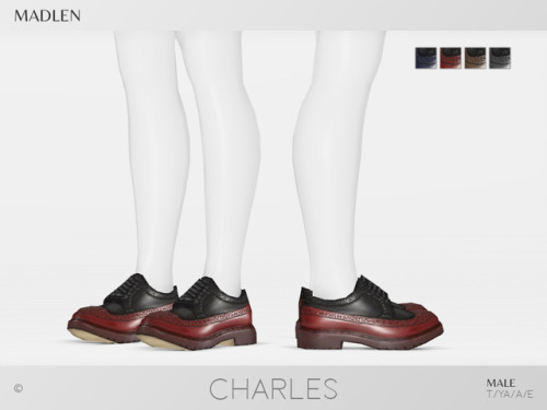 madlensims:  Madlen Charles SHoes Elegant derby shoes for your sim!Mesh modifying: Not allowed.Recol
