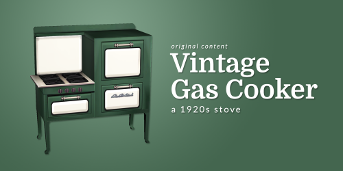 linzlu: Vintage Gas Cooker I needed a more era appropriate stove for a 1920-something house build, a